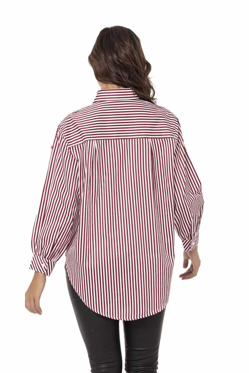 WH122 Camisa de mujer a rayas