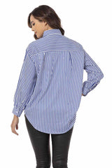 WH122 Camisa de mujer a rayas