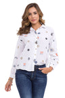 WH130 Camisa para mujeres con patrones de primavera de ocio
