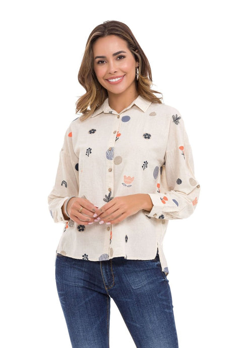 WH130 women's shirt with leisure spring patterns