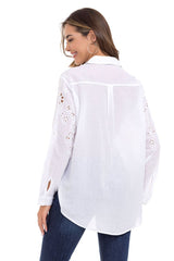 WH131 Chemise pour femmes avec des découpes élégantes