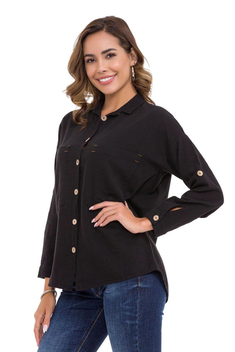 WH132 Chemise pour femmes avec couture de contraste