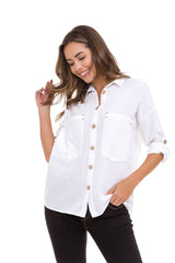 WH132 Chemise pour femmes avec couture de contraste