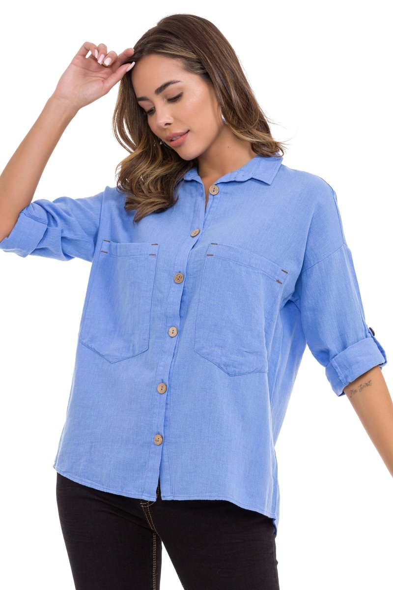 WH132 Chemise pour femmes avec couture de contraste