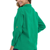 Wh132 Shirt da donna con cuciture a contrasto