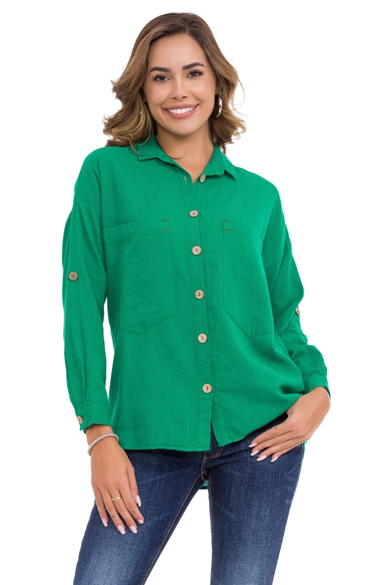 WH132 Chemise pour femmes avec couture de contraste