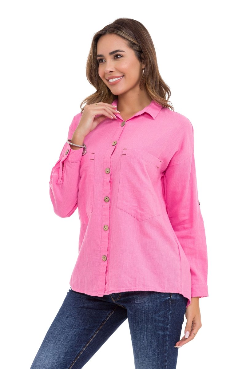 WH132 Chemise pour femmes avec couture de contraste
