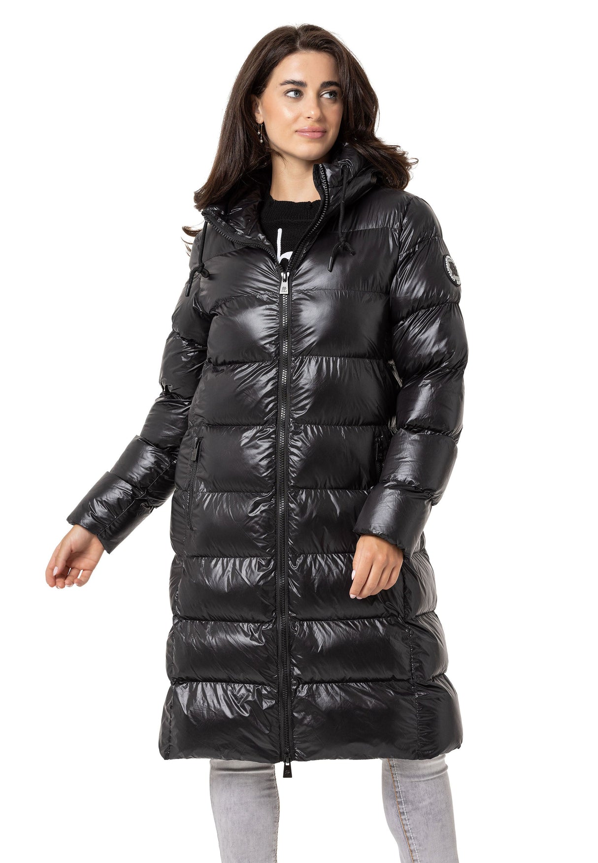 WM137 Damen Winter Steppmantel im Eleganten Design