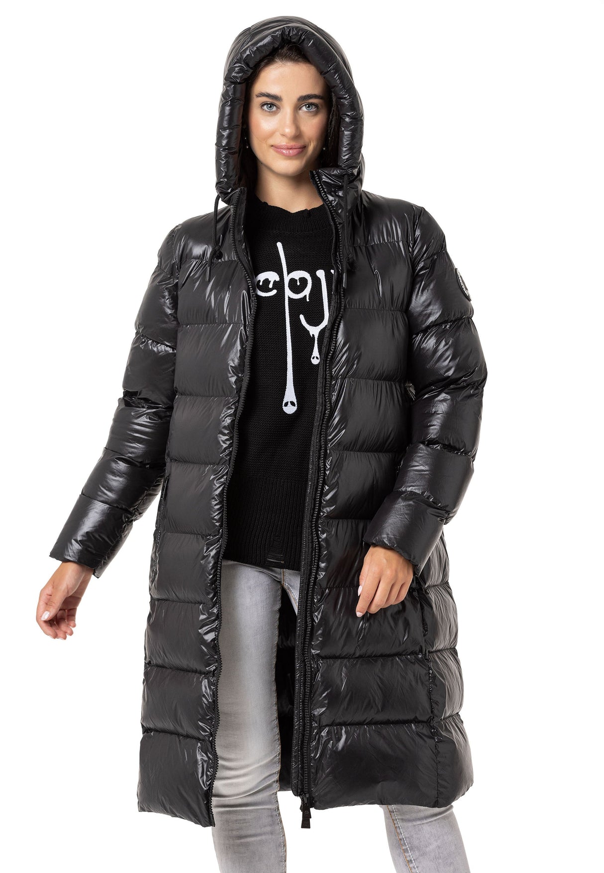 WM137 Damen Winter Steppmantel im Eleganten Design