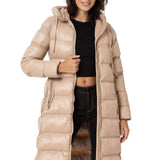 WM137 Abrigo largo acolchado para mujer
