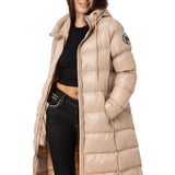 WM137 Abrigo largo acolchado para mujer