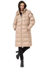 WM137 Damen Winter Steppmantel im Eleganten Design