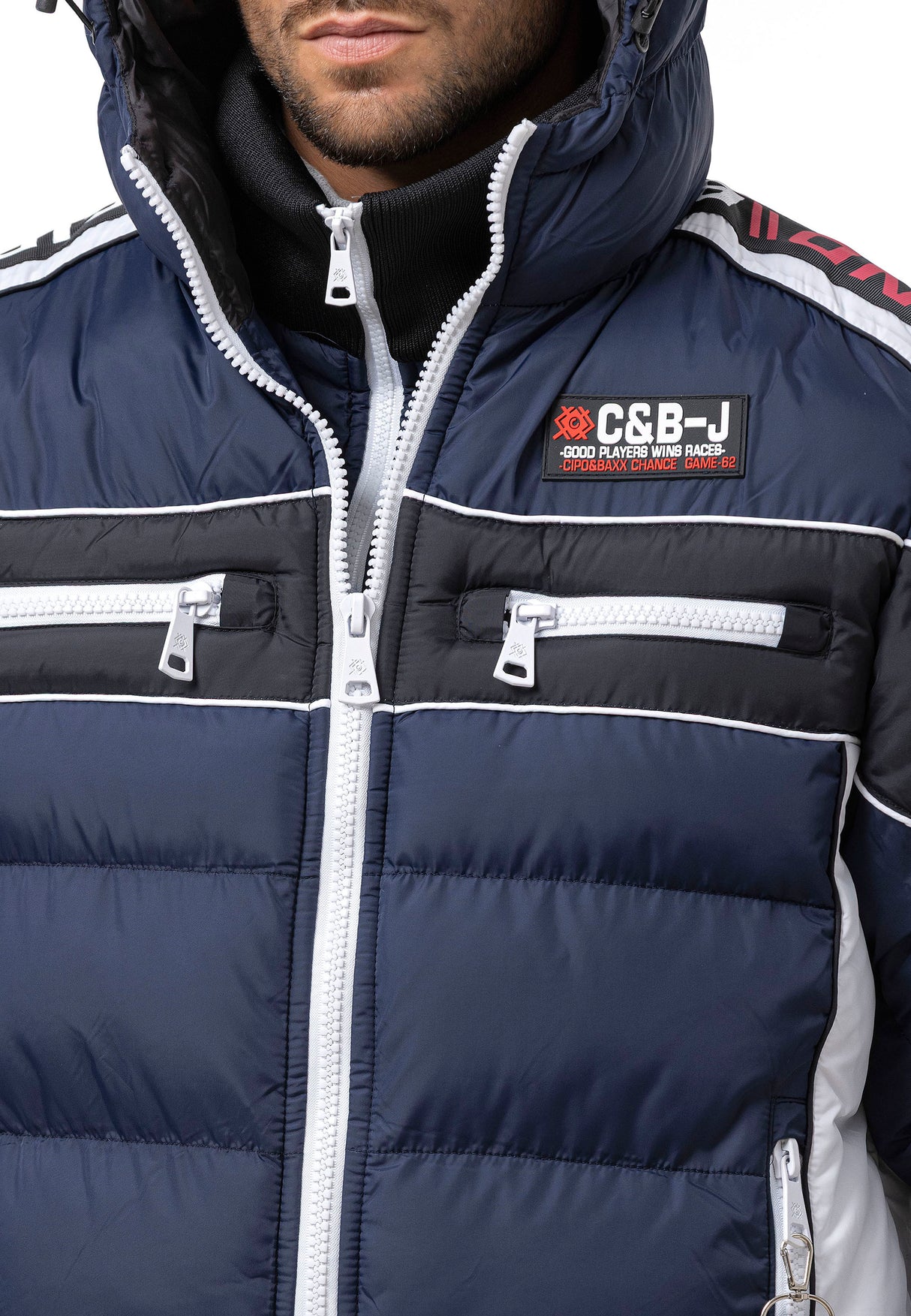 CM226 Men's winter jacket with double zipper – functional, stylish & weatherproof