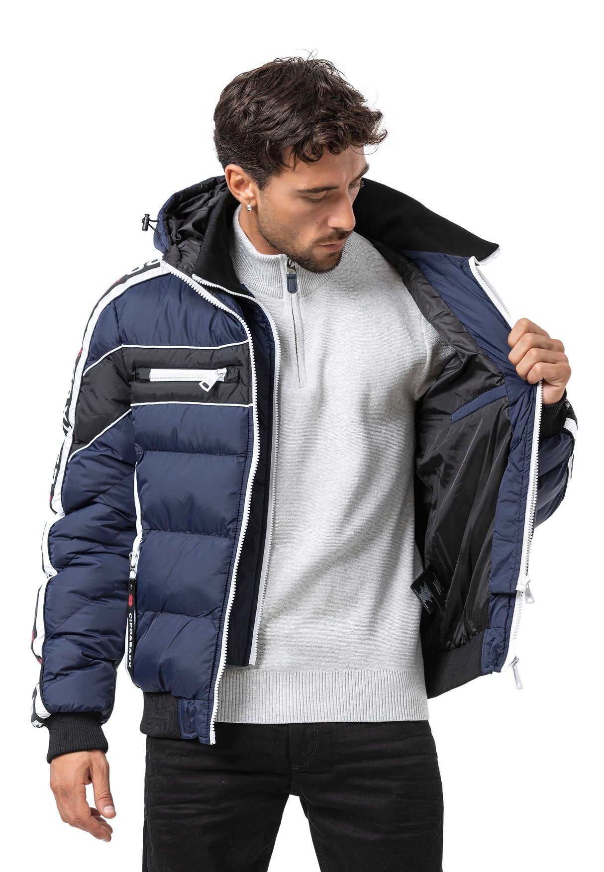 CM226 Men's winter jacket with double zipper – functional, stylish & weatherproof