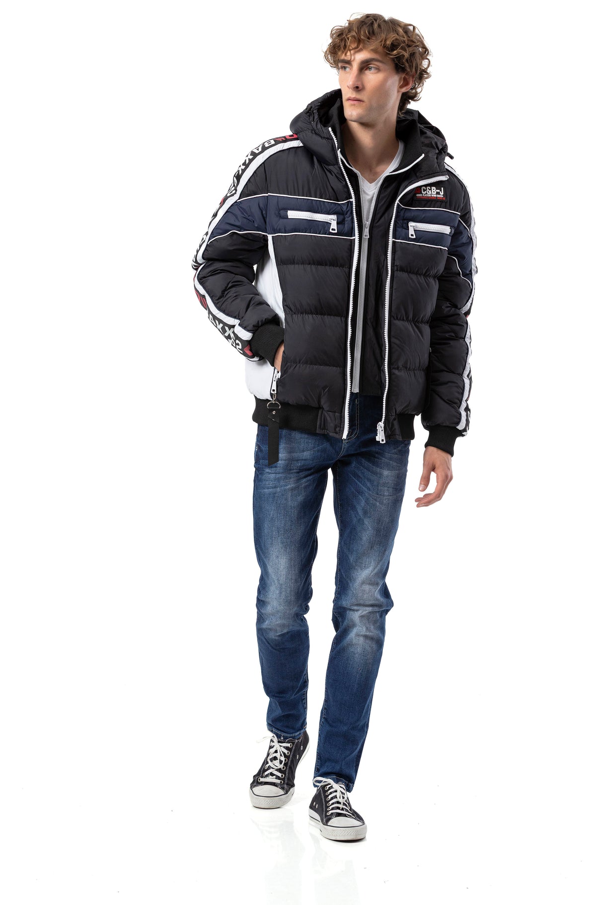 CM226 Men's winter jacket with double zipper – functional, stylish & weatherproof