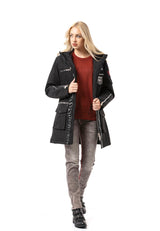 WM144 Women's winter jacket with zipper details