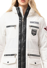 WM144 Women's winter jacket with zipper details