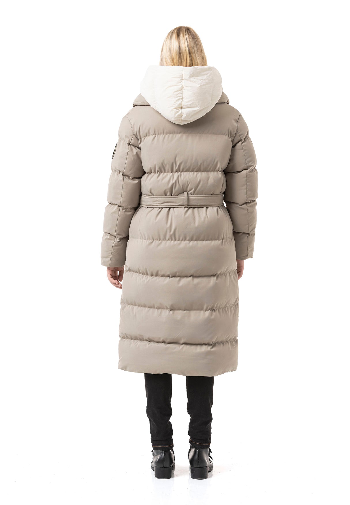 WM145 Women Winter Coat with Belt and Hood