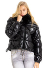 WM134 Women's winter jacket with synthetic fur collar