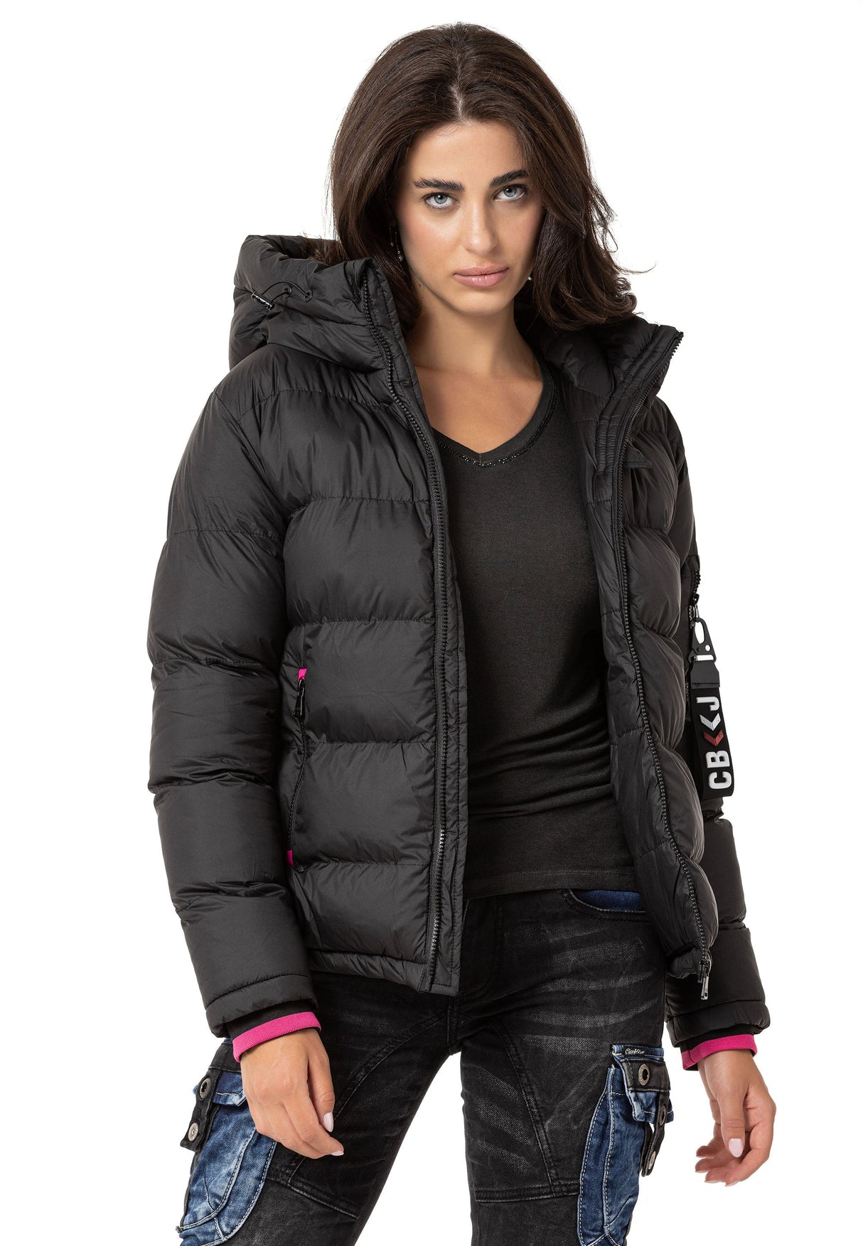 WM138 women's winter jacket with a stand -up collar