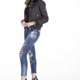 WJ141 Bomber pour femmes avec col en fourrure amovible