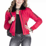 WJ141 Bomber pour femmes avec col en fourrure amovible