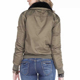 WJ141 Bomber pour femmes avec col en fourrure amovible