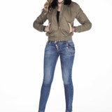 WJ141 Bomber pour femmes avec col en fourrure amovible