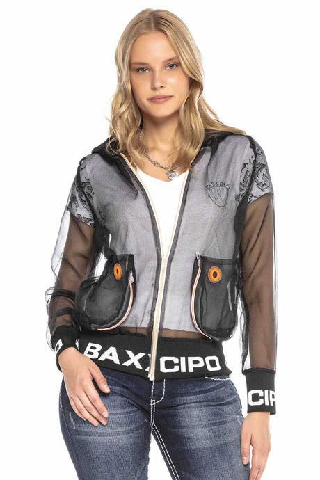 WJ187 women outdoor jacket in transparent design