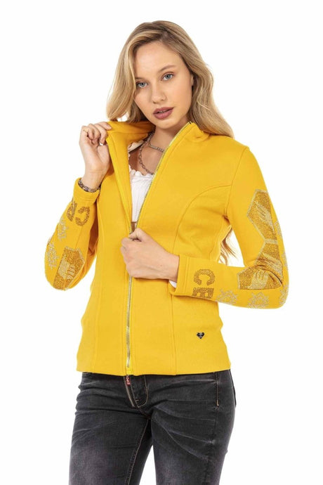 WJ197 women outdoor jacket with sparkling stone trimmings