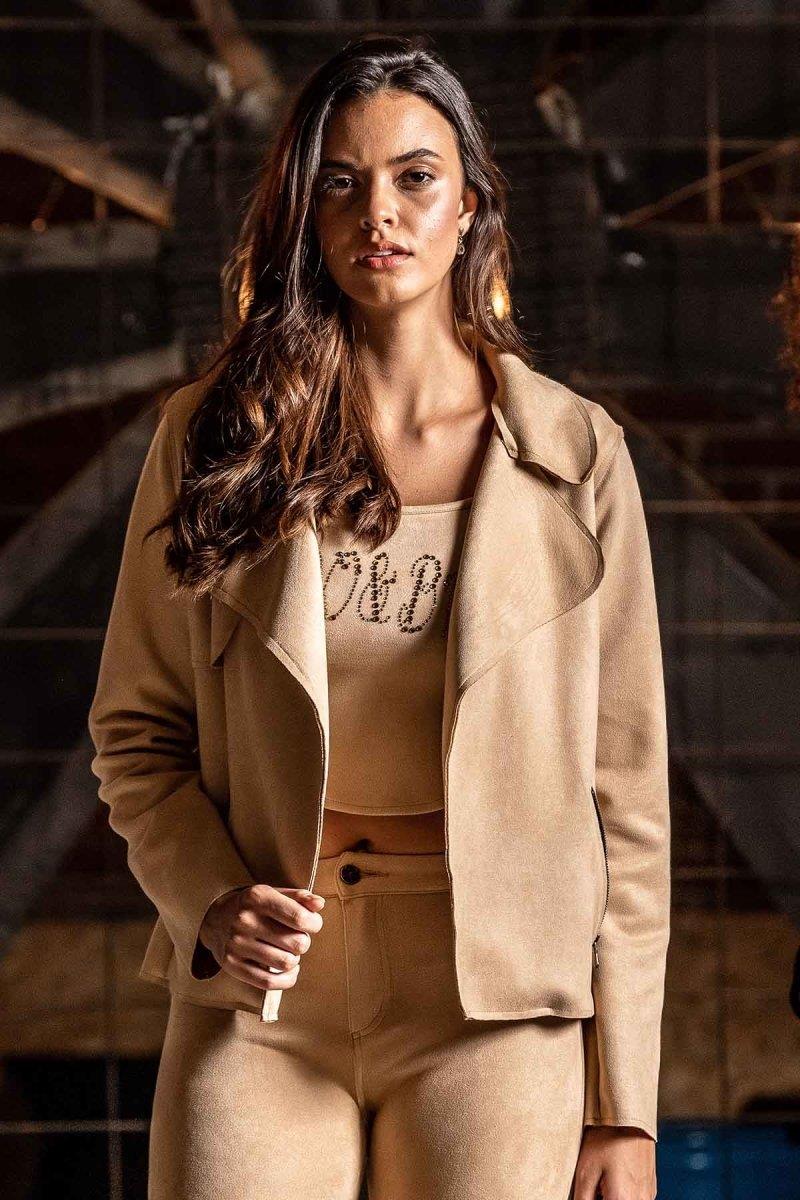 WJ202 Damen Wildleder-Jacke mit elegant Look – CIPO BAXX