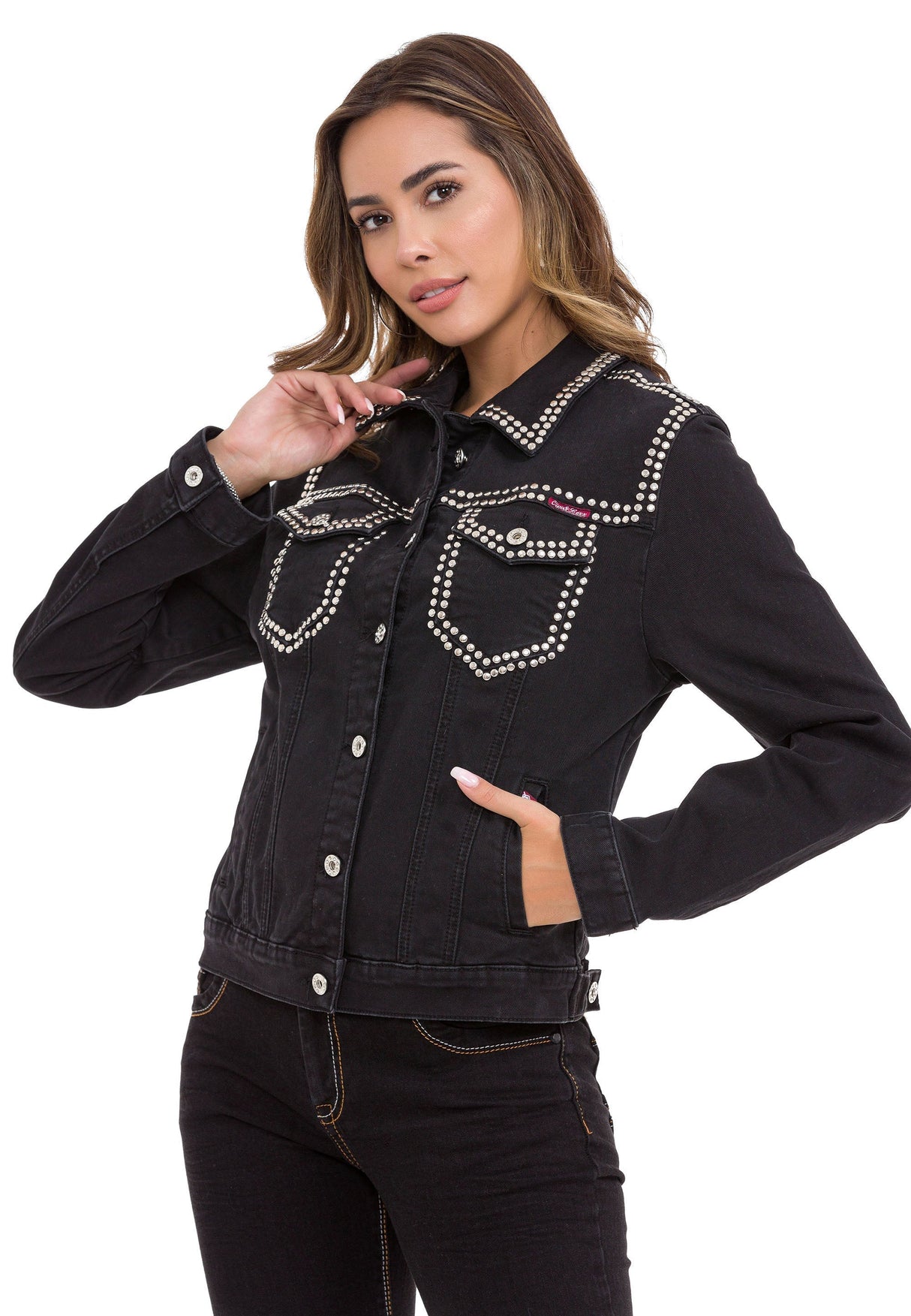 WJ213 Chaqueta vaquera para mujeres estilo casual