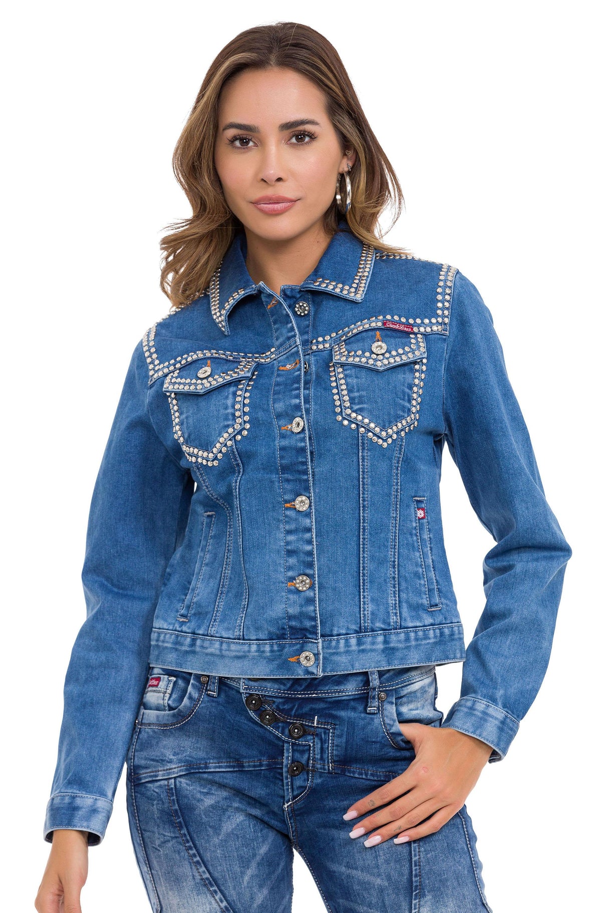 WJ213 Chaqueta vaquera para mujeres estilo casual