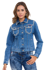 WJ213 Chaqueta vaquera para mujeres estilo casual