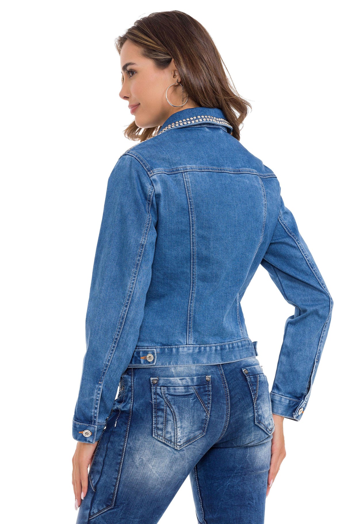 WJ213 Chaqueta vaquera para mujeres estilo casual
