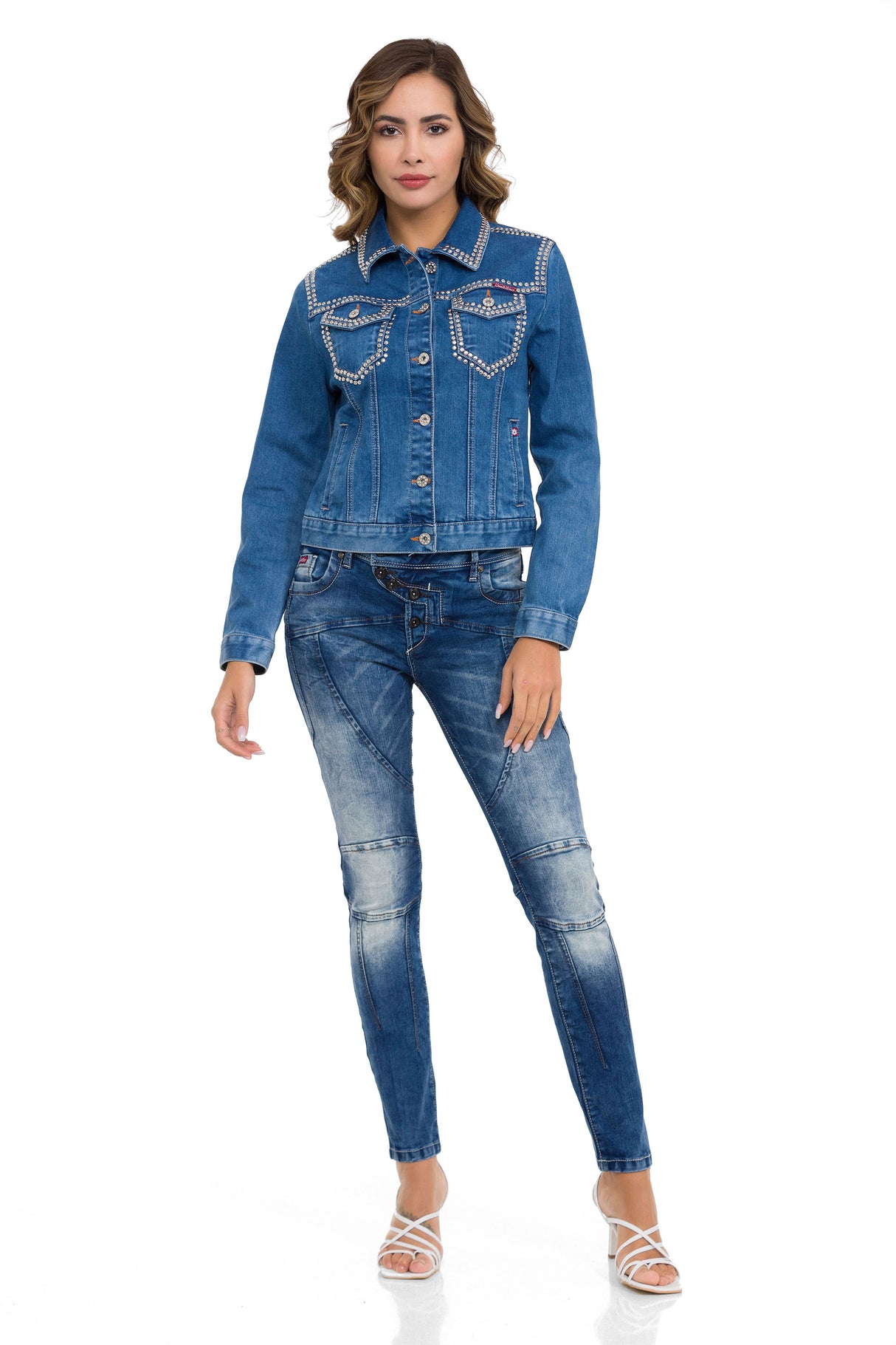 WJ213 Chaqueta vaquera para mujeres estilo casual