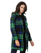 WJ220 women's long jacket in the caro design