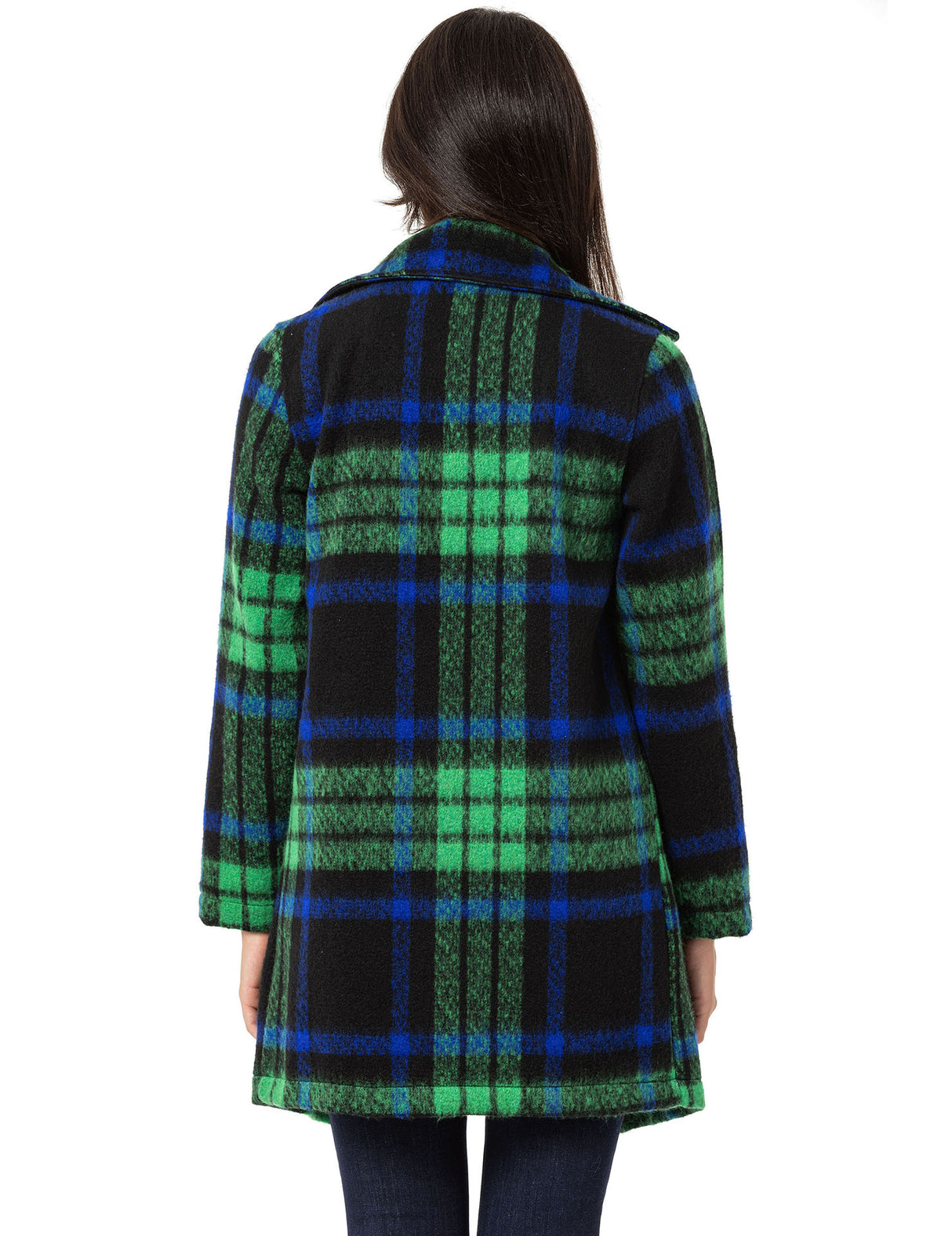 WJ220 women's long jacket in the caro design