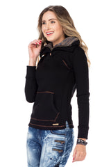 WL188 Felpa donna con collo alto