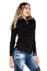 WL188 Felpa donna con collo alto