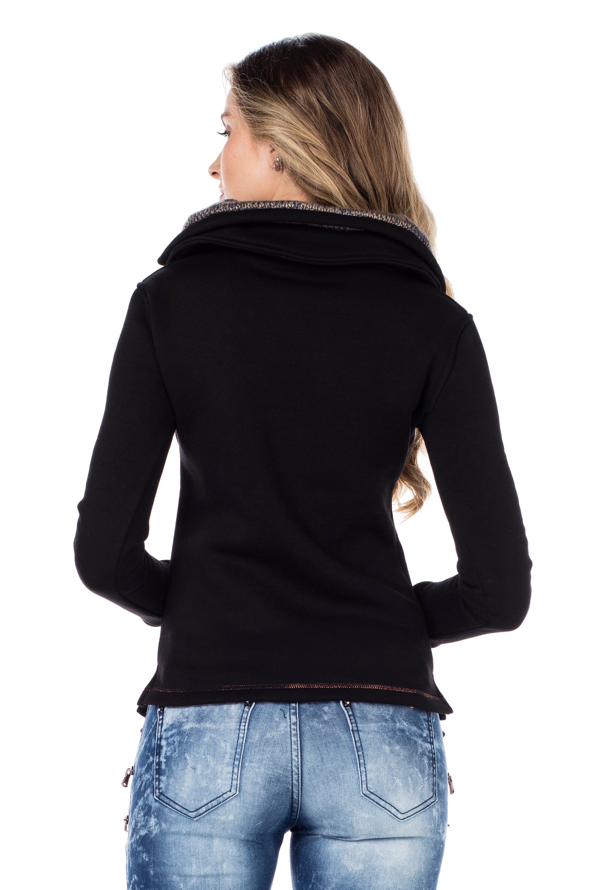 WL188 Felpa donna con collo alto