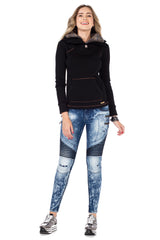 WL188 Felpa donna con collo alto