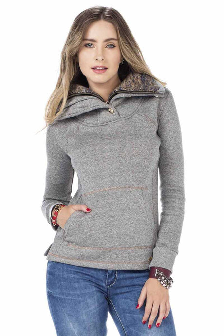 WL188 women fleeceshirt with a cozy collar