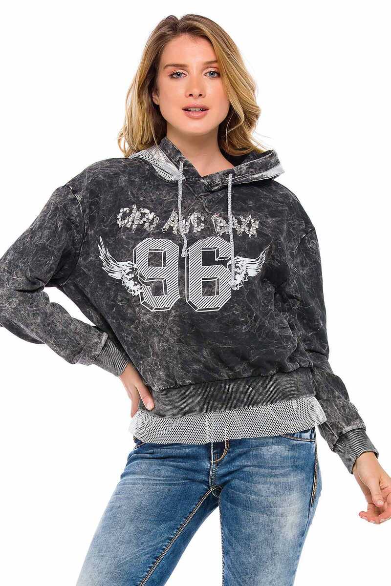 WL207 vrouwen sweatshirt met capuchon in een sportieve college -look
