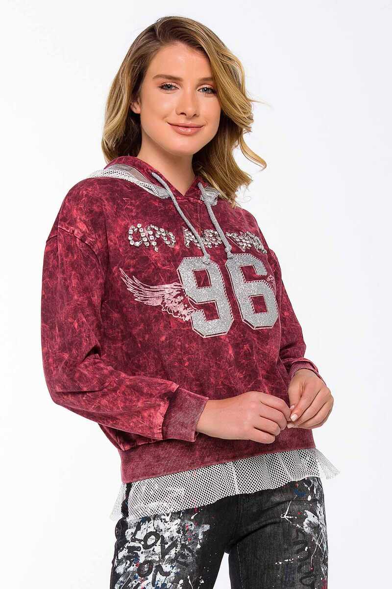 WL207 vrouwen sweatshirt met capuchon in een sportieve college -look