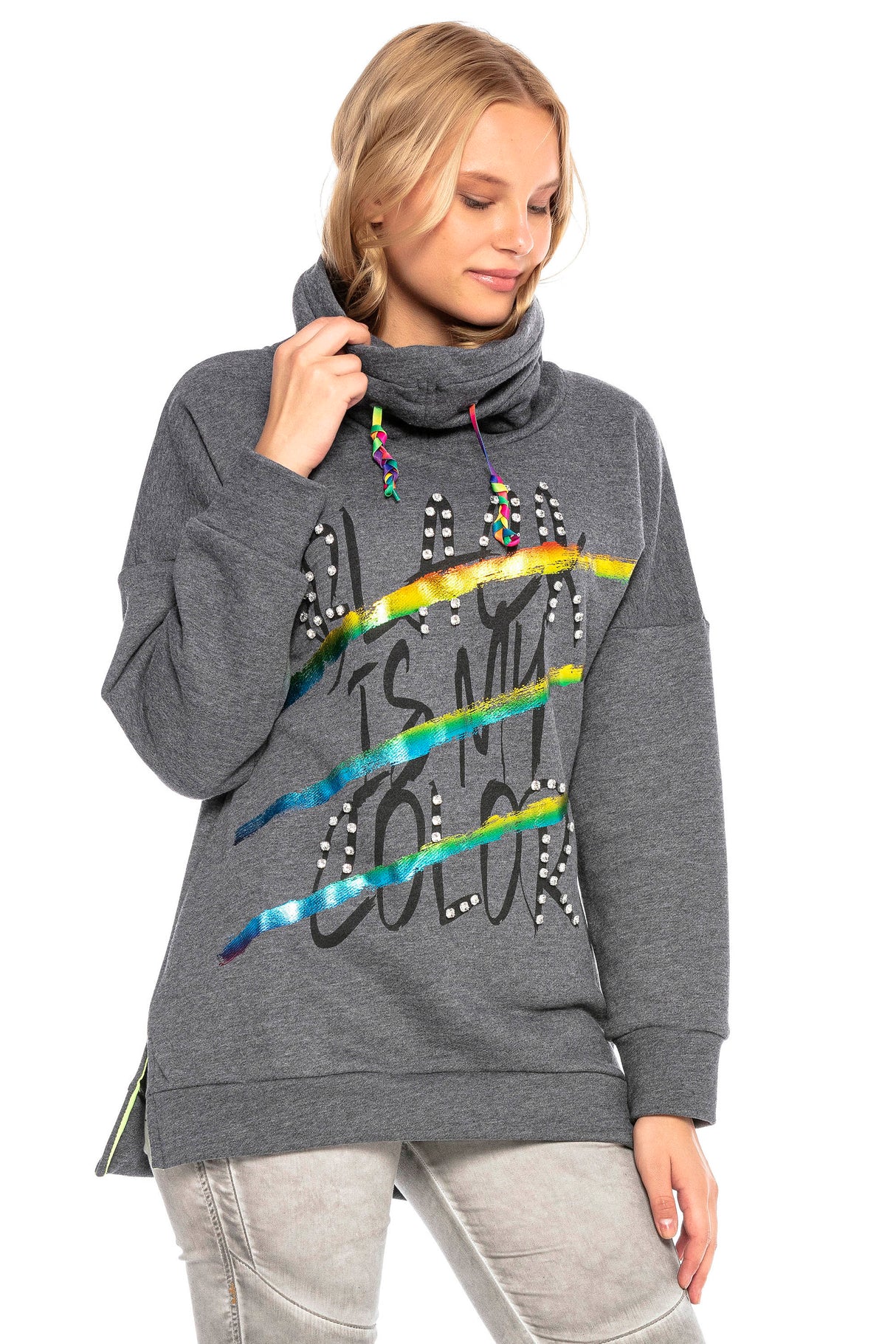 WL242 Women Sweatshirt met een hoge geluidskraag