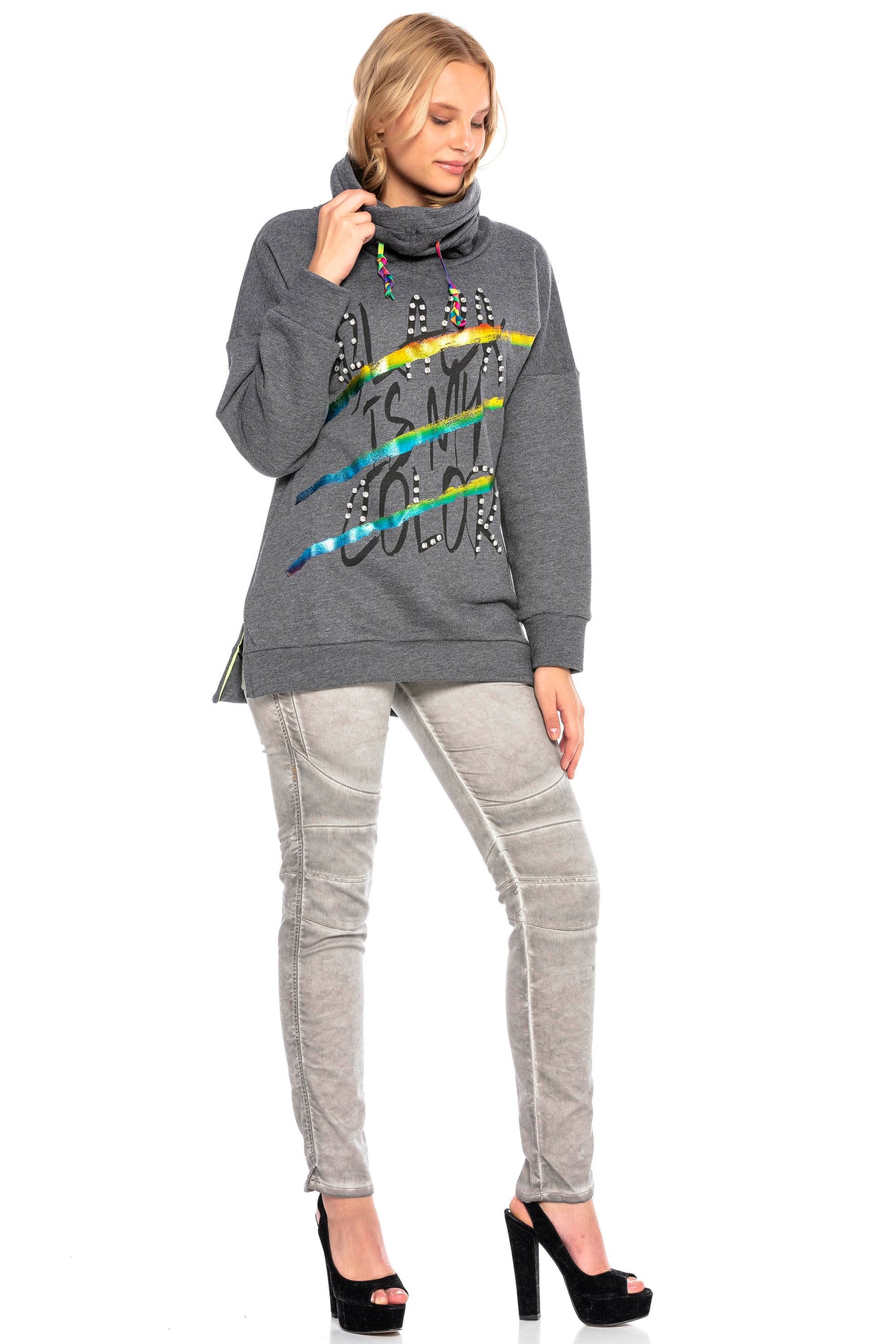 WL242 Women Sweatshirt met een hoge geluidskraag
