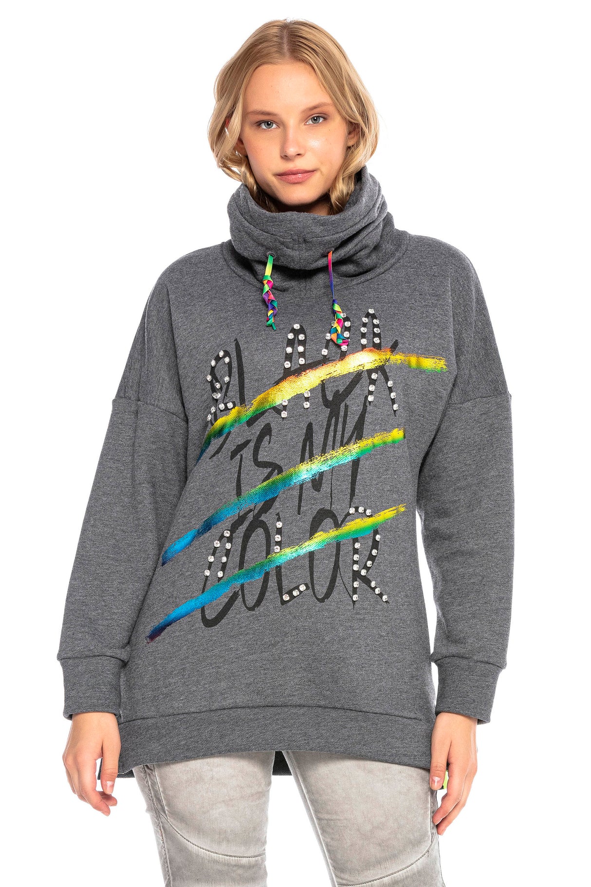 WL242 Women Sweatshirt met een hoge geluidskraag