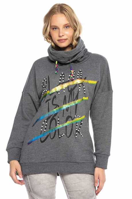 WL242 women sweatshirt with high sound collar