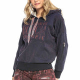 WL246 Sweat à capuche pour femme, imprimé de texte